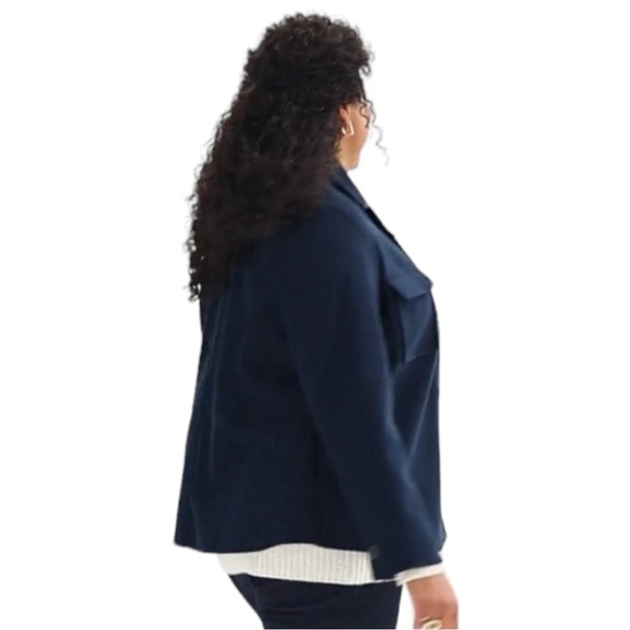 Croft & Barrow navy double breasted cropped jacket 2X - Picture 9 of 16